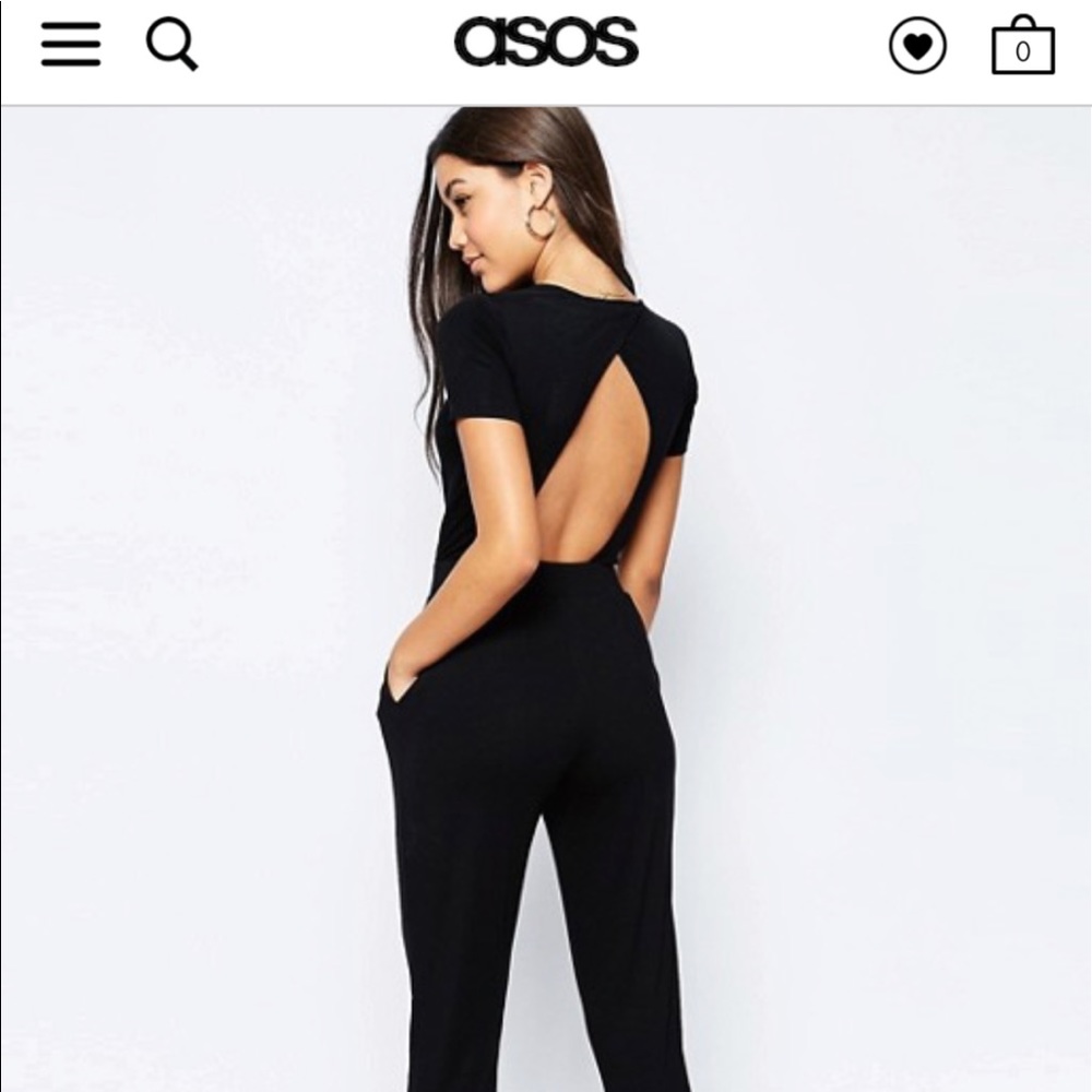 NWT ASOS black stretch dressy jumpsuit